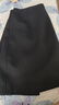 EGGKA 高腰純色半身短裙女夏季新款高級感時(shí)尚流行西裝通勤風(fēng)包臀a字裙 黑色（春夏款）E24B3097AF L 曬單實(shí)拍圖