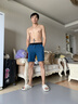 安踏游泳褲男士五分假兩件防尷尬專業(yè)訓(xùn)練大碼寬松速干泡溫泉泳褲套裝 青色【雙層泳褲】 XL 【175-180cm/70-80kg】 曬單實拍圖