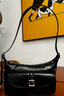 CHARLES&KEITH25夏季新品復(fù)古油蠟皮單肩斜挎腋下包七夕禮物CK2-20782621 Dark Brown深棕色 S 曬單實(shí)拍圖