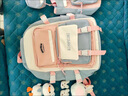 盛馳可愛(ài)韓版初中生書(shū)包女小學(xué)生三到五六年級雙肩包大容量高中生背包 藍色【三件套+徽章兔頭+萌掛件】 曬單實(shí)拍圖