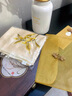 雙頭繡蘇繡真絲絲巾女桑蠶絲手工刺繡長款大披肩圍巾媽媽禮品禮物 白蘭花金色 曬單實拍圖