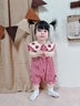 班喜迪嬰兒衣服夏季薄款嬰幼兒連體衣女寶寶哈衣周歲禮服小月齡外出爬服 紅色 80cm 曬單實(shí)拍圖