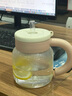 AKS高硼硅玻璃水杯女款大容量吸管喝水杯七夕情人節(jié)禮物便攜泡茶杯子 冰美養(yǎng)樂（白咖色）+茶倉850ml 曬單實(shí)拍圖
