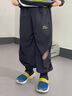 派町2025夏季新品童裝男童褲子夏裝透氣休閑字母印花運(yùn)動(dòng)褲長褲時(shí)髦薄 藏青色 120 cm 曬單實(shí)拍圖