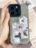圣圖朗高端翻毛皮皮復(fù)古玫瑰花適用iphone15P手機(jī)殼新款16promax蘋果14全包硅膠12奢華13ins風(fēng)防摔保護(hù)套 翻毛皮-英文粉色香檳玫瑰 iPhone 15 Pro Max 曬單實(shí)拍圖