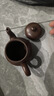菲藝雅潮州朱泥手拉壺入門(mén)級茶壺可斷水手工壺家用功夫茶具紫砂壺純手工 明爐壺-送4個(gè)紫砂茶杯 100ml 曬單實(shí)拍圖