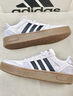 adidas「小鋸齒」D-PAD CLASSIC休閑美高風(fēng)復(fù)古籃球板鞋阿迪達斯 淺灰/黑色/淺猩紅   42.5 曬單實拍圖