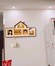 立始一家四口入戶(hù)掛衣鉤現代簡(jiǎn)約鑰匙掛鉤玄關(guān)墻上衣帽包包收納置物架 幸福一家B款 60*30 無(wú)框水晶畫(huà)面WDMA(實(shí)木掛 曬單實(shí)拍圖
