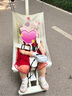 優(yōu)奇嬰兒衣服女寶寶夏季超薄短袖連體衣裙女童百天紅色喜慶周歲禮服裙 曬單實(shí)拍圖