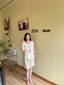 安之伴【巨涼感】睡衣女夏季純棉背心短袖套裝寬松甜美可愛(ài)家居服 貝殼黃 M 曬單實(shí)拍圖