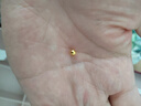 瑟迪金珠轉運珠黃金手串999足金硬金小金珠配珠隔珠圓珠散珠單顆手鏈 4MM亮面約0.05克 曬單實(shí)拍圖