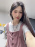 蕓蕁裙子女夏季2025新款蕓蕁多巴胺穿搭夏季韓系背帶裙女學(xué)院風(fēng)新款條 粉色[套裝][短袖+背帶裙]高品質(zhì) L 建議113-128斤左右 曬單實(shí)拍圖