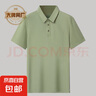 【JNBY制造商】男裝夏商務(wù)休閑短袖T恤男翻領(lǐng)半袖 雅綠色 2XL 曬單實(shí)拍圖