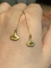 周六福（ZLF） 黃金耳飾女款足金秋日物語(yǔ)系列百搭銀杏耳墜送女友 計(jì)價(jià) 一對(duì)-1.57g 曬單實(shí)拍圖