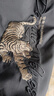 與狼共舞【虎標(biāo)刺繡】男士棒球領(lǐng)夾克易打理百搭外套 001黑色 XL(180)  曬單實拍圖