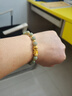 老鳳祥四葉草黃金手鏈女和田玉足金手串女生日禮物送女友老婆結婚紀念日 【14顆金珠】足金貔貅和田玉手串 曬單實(shí)拍圖