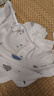 Aengbay昂貝 新生兒嬰兒衣服夏季薄款哈衣爬服竹纖維紗布款寶寶連體衣 白色 90cm 曬單實(shí)拍圖