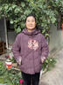 戴媽媽中老年女裝冬裝2025媽媽裝羽絨棉服外套50-70歲奶奶裝加絨棉衣 紫色加絨加厚棉襖 3XL 推薦115-130斤 曬單實(shí)拍圖