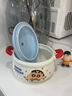 莜卡小姐蠟筆小新卡通泡面碗帶蓋陶瓷雙耳碗可愛(ài)女生學(xué)生宿舍螺螄粉湯粉碗 嗦粉三件套-【睡衣小新】 曬單實(shí)拍圖