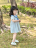 歐姆熊女童連衣裙夏季2025新款洋氣時髦寶寶兒童夏裝休閑衣服小公主裙子 海軍藍(lán) 90 CM 曬單實拍圖