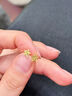 中國(guó)黃金（CHINA GOLD）18K黃金蜂巢星星耳釘耳墜龍鱗五角星耳飾情人節(jié)生日禮物送女友 18K金蜂巢星星耳釘-約0.2g【一對(duì)】 曬單實(shí)拍圖