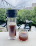 喆湘德國(guó)工藝雙層泡茶杯玻璃杯玻璃水杯男茶水分離杯茶杯男款杯子男士 【鋼本色】350ml-雙層杯體+玻璃 曬單實(shí)拍圖
