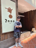 LAZY DAY TREND戶(hù)外撞色半拉鏈速干運動(dòng)T恤男美式薄款涼感防曬短袖上衣 深海蘭 L 曬單實(shí)拍圖