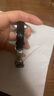 代用卡地亞藍氣球手表表帶 真皮牛皮 男女款士皮帶Cartier卡地亞凹凸口表鏈蝴蝶扣配件手表帶 黑色 鋼色扣 14*8mm 曬單實拍圖