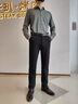 皮爾卡丹（pierre cardin）爆款高彈力西褲秋冬男士休閑褲商務(wù)直筒純色職業(yè)裝修身長(zhǎng)褲子 黑色 31 （120-130斤） 曬單實(shí)拍圖