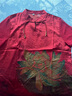 俞兆林（YUZHAOLIN）媽媽套裝夏裝新款國風(fēng)寬松顯瘦闊腿褲50-60歲兩件套母親節(jié)禮物 酒紅+黑色闊腿褲 均碼 4XL145-160斤 曬單實(shí)拍圖