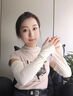 黛米安妮莎冰絲防曬袖套2025新款冰袖女款夏天透氣寬松防紫外線騎行開(kāi)車護(hù)袖 米色 均碼 1雙 可調(diào)松緊 曬單實(shí)拍圖