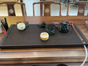 季慕家電木茶盤(pán)排水式無(wú)邊框簡(jiǎn)約輕奢整塊中式家用辦公室小茶臺 無(wú)界茶盤(pán)-小號50*28 曬單實(shí)拍圖
