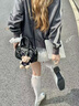 歐時(shí)納（JUST STAR）保齡球包包女款2025年新款輕奢侈單肩斜挎包手提包感激生日禮物女 松露黑 +贈掛飾 曬單實(shí)拍圖