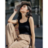 茵曼（INMAN）顯瘦背心女士夏季打底修身內搭外穿吊帶女18225|253 黑色 M  曬單實(shí)拍圖