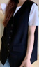 NicoleJolie黑西裝馬甲女2025夏季新款韓版時尚潮流坎肩小個子馬夾上衣外套 黑色 L （建議125斤-135斤） 曬單實拍圖