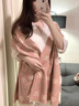 MITHAOL KUSC圍巾女2025秋冬新款清新蝴蝶明星同款保暖披肩女送老婆生日禮物6007款 粉色【高檔禮盒裝】 曬單實拍圖