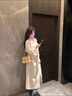 妤遇（YUUZYUUS）品牌女裝小個(gè)子風(fēng)衣外套女中長(zhǎng)款2025春秋新款韓版百搭系帶大衣 米白色 M 建議115-125斤 曬單實(shí)拍圖