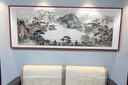 無(wú)太陽(yáng)西墻客廳掛畫沙發(fā)背景墻裝飾國(guó)畫山水畫老板辦公室字畫墻面 A款 150cm*60cm【實(shí)木邊框】 曬單實(shí)拍圖