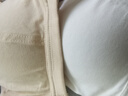 Claesen's內衣女夏無(wú)鋼圈薄款法式小胸平胸舒適棉文胸aa杯少女不空杯三角杯 輕淺白 M (適合75AA/75A/75B/75C) 曬單實(shí)拍圖