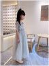 G.DUCKKIDS兒童禮服公主裙大童高端女童主持人鋼琴演出服女孩走秀蓬蓬裙夏款 1129銀灰色長(cháng)款(現貨立發(fā)) 170 建議身高160-165cm  14-15 曬單實(shí)拍圖
