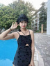 JCZS德國品牌泳帽大頭圍長發(fā)2025新款不勒頭女士可愛顯臉小超大號不壓 黑色【長發(fā)專用/高彈不勒頭】 曬單實拍圖