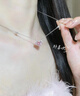 京蔻迪520禮物送女友老婆「守護(hù)之心」s999愛(ài)心項(xiàng)鏈女輕奢小眾鎖骨鏈情 項(xiàng)鏈-白鉆/s925銀帶證書(shū)+送包裝 曬單實(shí)拍圖