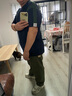 大嘴猴（paul frank）短袖t恤男夏季潮重磅純棉短袖男士拼接撞色寬松男裝 寶藍色 L 曬單實(shí)拍圖