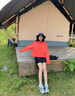 KOLON SPORT/可隆戶外夾克 女子防曬UPF50+防潑水耐磨短款外套 LKJK5AT602-OR 橙色 S 160/84A 曬單實拍圖