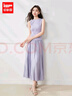 IEF/愛依服時(shí)尚套裝2025夏季新款法式甜美溫柔風(fēng)通勤顯瘦上下套裙 玫瑰紫 S 曬單實(shí)拍圖