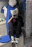 迪伽達美式高街vibe風黑色排扣牛仔褲男夏季潮牌寬松直筒百搭微喇褲子男 DDD-609黑色 XL 曬單實拍圖