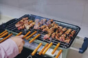 FIREPLUS便攜式燒烤爐家用木炭烤肉爐車載戶外露營折疊悶烤爐烤串爐子 綠色+6斤炭+引火桶+工具包+炭夾+速燃炭+密網(wǎng) 曬單實拍圖
