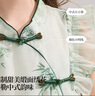 ASK JUNIOR女童連衣裙2025夏裝新品兒童國(guó)風(fēng)漢服裙薄款透氣青少年旗袍 曬單實(shí)拍圖