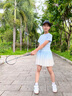 小豬彼特女童套裝夏季POLO背心網(wǎng)球服兒童涼感速干半身裙女大童訓(xùn)練運(yùn)動(dòng)服 6125藍(lán)色 170 cm 曬單實(shí)拍圖