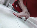 貞喜氣裸色高跟鞋女夏季新款尖頭細跟單鞋工作鞋純欲風(fēng)氣質(zhì)法式 杏色 7cm 紅底 37 曬單實(shí)拍圖